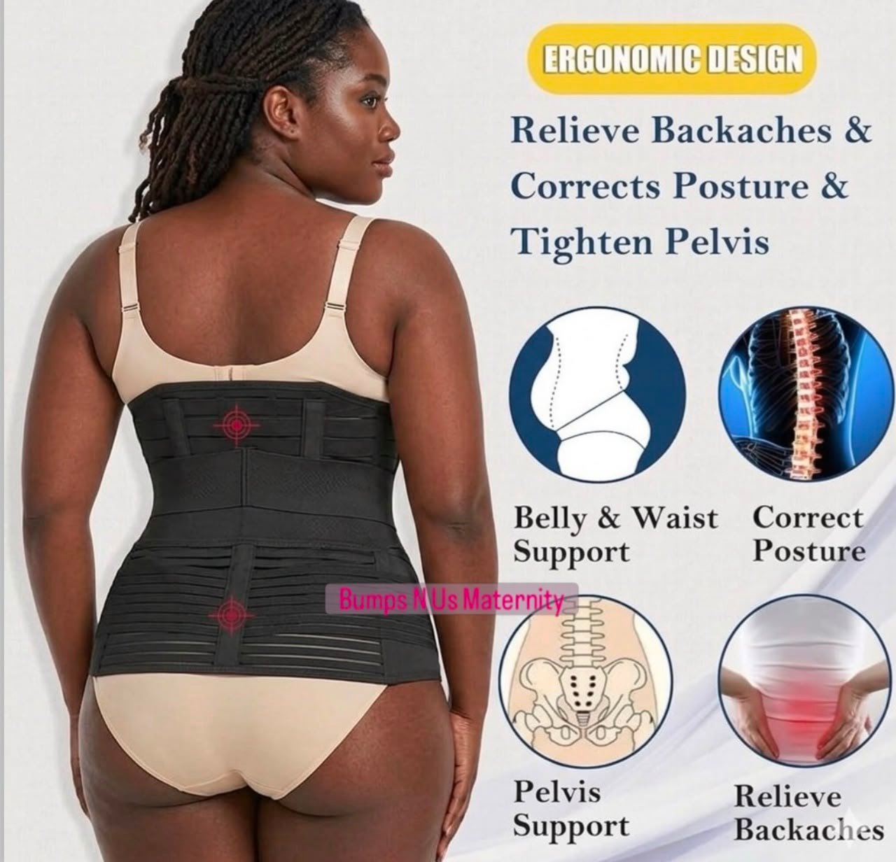 Postpartum Abdominal Binder and Pelvis Support Belt view 2